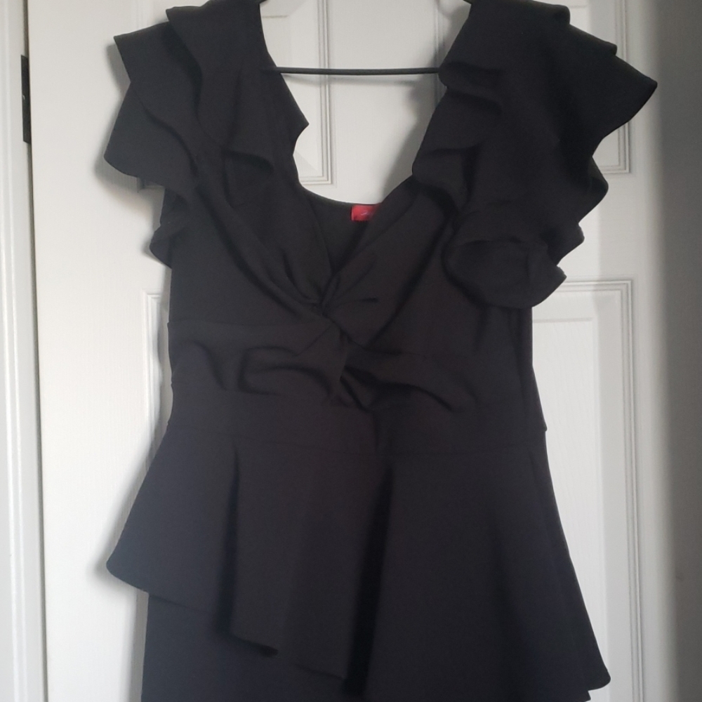 BLACK MIDI DRESS